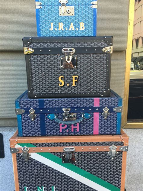 goyard luggage trunk|where to purchase Goyard bags.